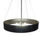 Meyda Lighting Cilindro 72" 12-Light Timeless Bronze Pendant Light With White Statuario Idalight Shade Glass