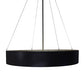 Meyda Lighting Cilindro 72" 12-Light Timeless Bronze Pendant Light With White Statuario Idalight Shade Glass