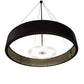 Meyda Lighting Cilindro 72" 12-Light Timeless Bronze Pendant Light With White Statuario Idalight Shade Glass