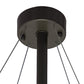 Meyda Lighting Cilindro 72" 12-Light Timeless Bronze Pendant Light With White Statuario Idalight Shade Glass