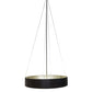 Meyda Lighting Cilindro 72" 12-Light Timeless Bronze Pendant Light With White Statuario Idalight Shade Glass