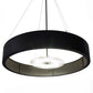 Meyda Lighting Cilindro 72" 12-Light Timeless Bronze Pendant Light With White Statuario Idalight Shade Glass