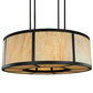 Meyda Lighting Cilindro 72" 16-Light Oil Rubbed Bronze Vicksburg Semi-flush Mount Ceiling Light With Travertine Idalight Shade