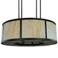 Meyda Lighting Cilindro 72" 16-Light Oil Rubbed Bronze Vicksburg Semi-flush Mount Ceiling Light With Travertine Idalight Shade