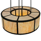 Meyda Lighting Cilindro 72" 16-Light Oil Rubbed Bronze Vicksburg Semi-flush Mount Ceiling Light With Travertine Idalight Shade