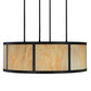 Meyda Lighting Cilindro 72" 16-Light Oil Rubbed Bronze Vicksburg Semi-flush Mount Ceiling Light With Travertine Idalight Shade