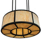 Meyda Lighting Cilindro 72" 16-Light Oil Rubbed Bronze Vicksburg Semi-flush Mount Ceiling Light With Travertine Idalight Shade