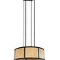 Meyda Lighting Cilindro 72" 16-Light Oil Rubbed Bronze Vicksburg Semi-flush Mount Ceiling Light With Travertine Idalight Shade