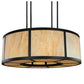 Meyda Lighting Cilindro 72" 16-Light Oil Rubbed Bronze Vicksburg Semi-flush Mount Ceiling Light With Travertine Idalight Shade