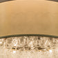 Meyda Lighting Cilindro 72" 22-Light Mahogany Bronze Bulle Semi-flush Mount Ceiling Light With Dark Gold Organza & Clear Glass Bubbles Shade