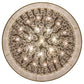 Meyda Lighting Cilindro 72" 22-Light Mahogany Bronze Bulle Semi-flush Mount Ceiling Light With Dark Gold Organza & Clear Glass Bubbles Shade