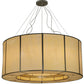 Meyda Lighting Cilindro 72" 24-Light Nickel Touro Pendant Light With Creme Carrare Idalight Shade Glass