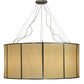 Meyda Lighting Cilindro 72" 24-Light Nickel Touro Pendant Light With Creme Carrare Idalight Shade Glass