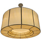 Meyda Lighting Cilindro 72" 24-Light Nickel Touro Pendant Light With Creme Carrare Idalight Shade Glass