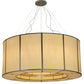 Meyda Lighting Cilindro 72" 24-Light Nickel Touro Pendant Light With Creme Carrare Idalight Shade Glass