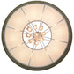 Meyda Lighting Cilindro 72" 25-Light Extreme Chrome & Antique Copper Ventura Pendant Light With Linen Textrene And Statuario Idalight Shade
