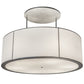 Meyda Lighting Cilindro 72" 6-Light Nickel Pendant Light With White Textrene & Statuario Idalight Shade Glass