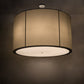 Meyda Lighting Cilindro 72" 9-Light Extreme Chrome Pendant Light With White Eggshell Textrene Shade