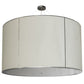 Meyda Lighting Cilindro 72" 9-Light Extreme Chrome Pendant Light With White Eggshell Textrene Shade