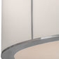 Meyda Lighting Cilindro 72" 9-Light Extreme Chrome Pendant Light With White Eggshell Textrene Shade