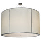 Meyda Lighting Cilindro 72" 9-Light Extreme Chrome Pendant Light With White Eggshell Textrene Shade
