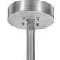 Meyda Lighting Cilindro 72" 9-Light Nickel Pendant Light With Mahogany and Cream Textrene Shade