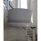 Meyda Lighting Cilindro 73" 12-Light 2-Tier Nickel Powder Coat Pendant Light With Cream Textrene Shade