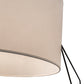 Meyda Lighting Cilindro 73" Solar Black Swing Arm Wall Sconce With White Linen Textrene Shade