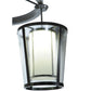 Meyda Lighting Cilindro 74" 9-Light Timeless Bronze Tapered Cascading Pendant Light With White & Clear Shade Glass