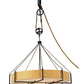Meyda Lighting Cilindro 78" 12-Light Natural Steel Bartlett Inverted Pendant Light With Burlap Textrene Shade
