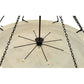 Meyda Lighting Cilindro 78" 12-Light Natural Steel Bartlett Inverted Pendant Light With Burlap Textrene Shade