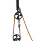 Meyda Lighting Cilindro 78" 12-Light Natural Steel Bartlett Inverted Pendant Light With Burlap Textrene Shade