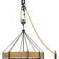 Meyda Lighting Cilindro 78" 12-Light Natural Steel Bartlett Inverted Pendant Light With Burlap Textrene Shade