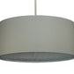 Meyda Lighting Cilindro 78" 12-Light Nickel Pendant Light With Cream Textrene Shade