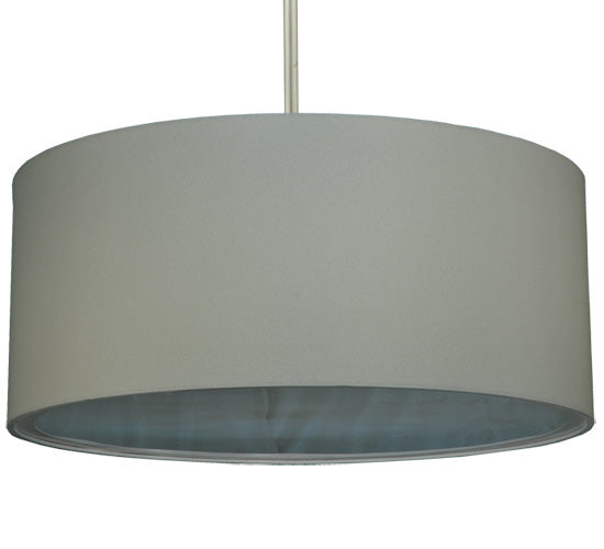 Meyda Lighting Cilindro 78" 12-Light Nickel Pendant Light With Cream Textrene Shade