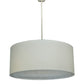 Meyda Lighting Cilindro 78" 12-Light Nickel Pendant Light With Cream Textrene Shade