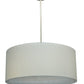 Meyda Lighting Cilindro 78" 12-Light Nickel Pendant Light With Cream Textrene Shade