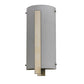 Meyda Lighting Cilindro 8" 2-Light Buttered Brass Tower Wall Sconce With White Statuario Idalight Shade Glass