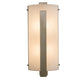 Meyda Lighting Cilindro 8" 2-Light Buttered Brass Tower Wall Sconce With White Statuario Idalight Shade Glass