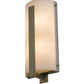 Meyda Lighting Cilindro 8" 2-Light Buttered Brass Tower Wall Sconce With White Statuario Idalight Shade Glass