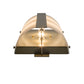 Meyda Lighting Cilindro 8" 2-Light Buttered Brass Tower Wall Sconce With White Statuario Idalight Shade Glass