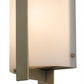 Meyda Lighting Cilindro 8" 2-Light Buttered Brass Tower Wall Sconce With White Statuario Idalight Shade Glass