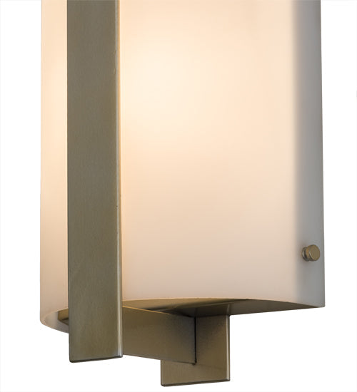Meyda Lighting Cilindro 8" 2-Light Buttered Brass Tower Wall Sconce With White Statuario Idalight Shade Glass