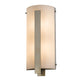 Meyda Lighting Cilindro 8" 2-Light Buttered Brass Tower Wall Sconce With White Statuario Idalight Shade Glass