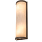 Meyda Lighting Cilindro 8" 2-Light Oil Rubbed Bronze Wall Sconce With Beige Fleshtone Idalight Shade