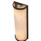 Meyda Lighting Cilindro 8" 2-Light Oil Rubbed Bronze Wall Sconce With Beige Fleshtone Idalight Shade