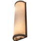 Meyda Lighting Cilindro 8" 2-Light Oil Rubbed Bronze Wall Sconce With Beige Fleshtone Idalight Shade