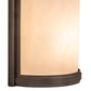 Meyda Lighting Cilindro 8" 2-Light Oil Rubbed Bronze Wall Sconce With Beige Fleshtone Idalight Shade