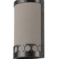 Meyda Lighting Cilindro 8" 2-Light Satin Clear Circulo Wall Sconce With Natural Textrene Shade