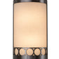 Meyda Lighting Cilindro 8" 2-Light Satin Clear Circulo Wall Sconce With Natural Textrene Shade